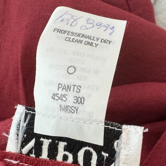 Vintage Women's Red Linen Blend Nipon Studio Pants - Picture 4 of 6